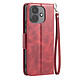 Étui Portefeuille pour Redmi Note 17 Pro Vintage avec Support Vidéo et Dragonne Bordeaux - Étui portefeuille pour Redmi Note 17 Pro avec protection intégrale et format pratique pour tous les jours