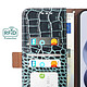 Étui Portefeuille Anti-RFID pour Xiaomi Redmi Note 17 en Cuir Croco Noir / Bleu pas cher
