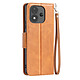 Étui Portefeuille pour Redmi Note 17 Vintage avec Support Vidéo et Dragonne Camel - Étui portefeuille pour Redmi Note 17 avec protection intégrale et format pratique pour tous les jours