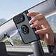 Coque pour iPhone Duo Protection Bi-matière avec Supports Anneau Magnétiques Noir / Transparent pas cher