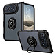 Coque pour iPhone Duo Protection Bi-matière avec Supports Anneau Magnétiques Noir / Transparent - Coque pour iPhone Duo Protection Bi-matière avec Supports Anneau Magnétiques