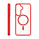 Zanaé Coque MagSafe pour Galaxy S25 / S24 avec Contour Souple et Caméra Surélevée Rouge pas cher