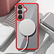 Avis Zanaé Coque MagSafe pour Galaxy S25 / S24 avec Contour Souple et Caméra Surélevée Rouge