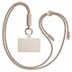 Zanaé Cordon Tour de Cou pour Smartphone Universel Ajustable avec Adaptateur Beige - Cordon Tour de Cou pour Smartphone Universel Ajustable avec Adaptateur
