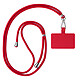 Zanaé Cordon Tour de Cou pour Smartphone Série Cordella Ajustable avec Adaptateur Rouge - Compatible avec tous les smartphones munis d'une coque arriere de protection grace a un systeme d'insertion universel simple et rapide.
