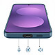 Acheter Coque MagSafe pour Samsung Galaxy S26 FE Finition Soft Touch Antichoc Bleu canard
