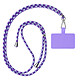 Zanaé Cordon Tour de Cou pour Smartphone Série Cordella Ajustable avec Adaptateur Violet Compatible avec tous les smartphones munis d'une coque arriere de protection grace a un systeme d'insertion universel simple et rapide.
