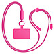 Zanaé Cordon Tour de Cou pour Smartphone Universel Ajustable avec Adaptateur Fuchsia - Cordon Tour de Cou pour Smartphone Universel Ajustable avec Adaptateur