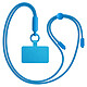 Zanaé Cordon Tour de Cou pour Smartphone Universel Ajustable avec Adaptateur Bleu - Cordon Tour de Cou pour Smartphone Universel Ajustable avec Adaptateur