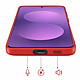 Acheter Coque MagSafe pour Samsung Galaxy S26 FE Finition Soft Touch Antichoc Rouge