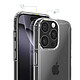 Acheter Coque pour iPhone 16 Pro Conception Bimatière avec Coins Renforcés Transparent