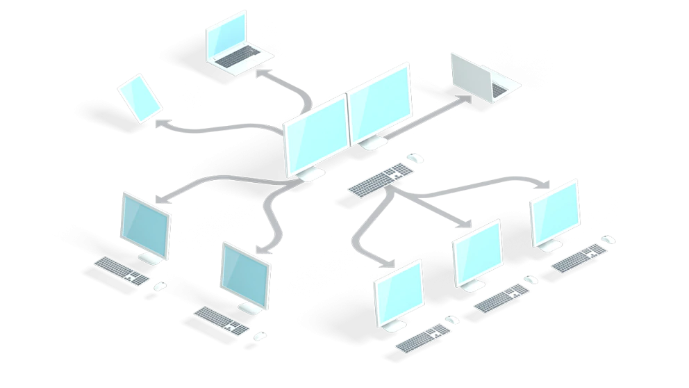 Computers Connected to Main Computer