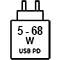 5 - 68 W