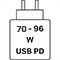 70 - 96 W