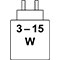3 - 15 W