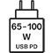 65 - 100 W 65 - 100 W