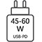 45 - 60 W 45 - 60 W