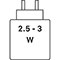 2.5 - 3 W